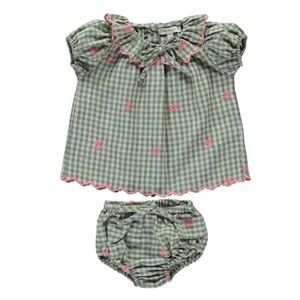 Bebe Organic baby dress and bloomers